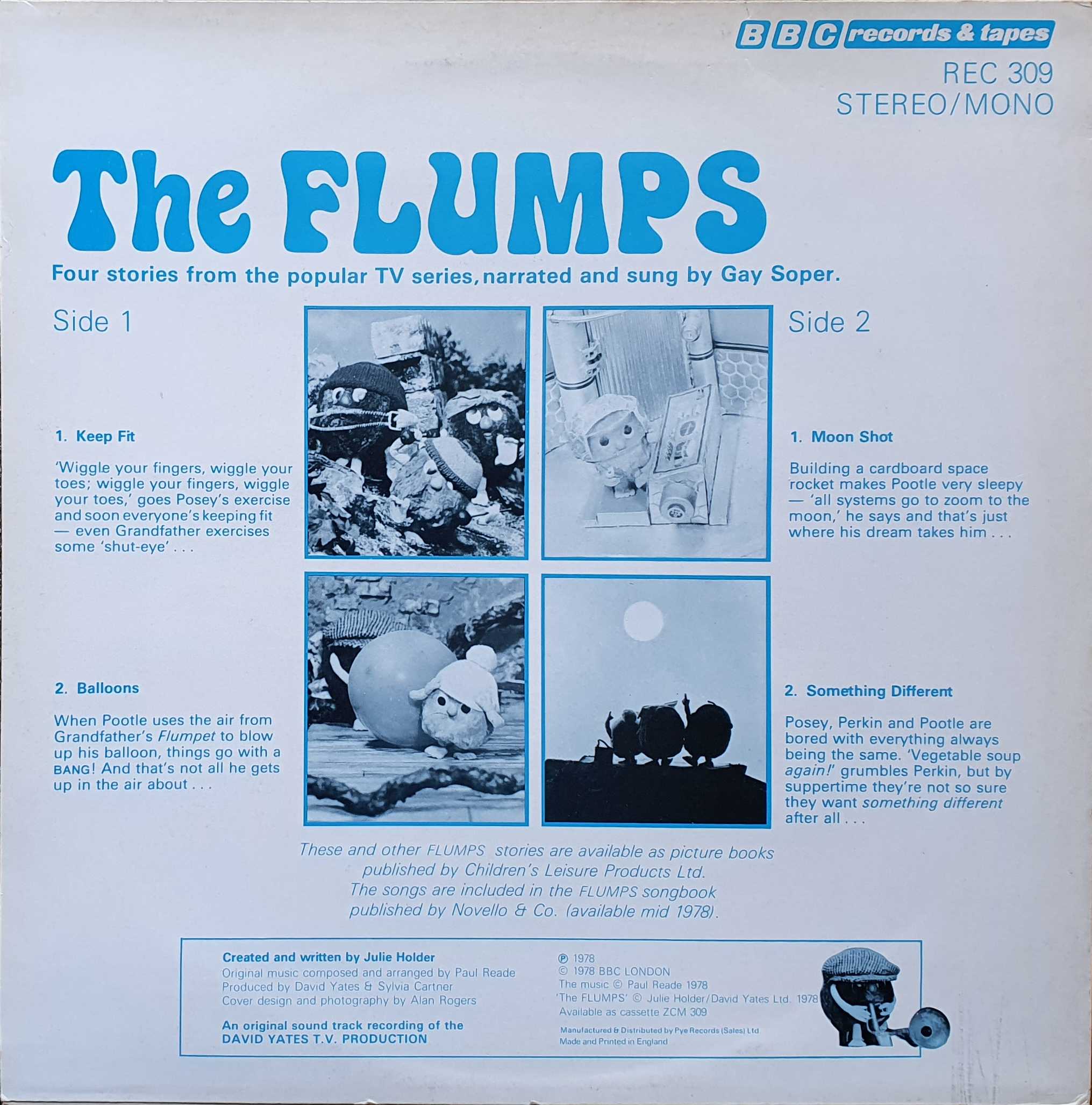 Picture of REC 309 The Flumps by artist Julie Holder from the BBC records and Tapes library